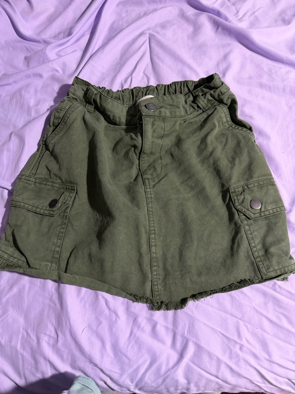 Aeropostale Olive Green Pencil Skirt with Cargo Pockets
